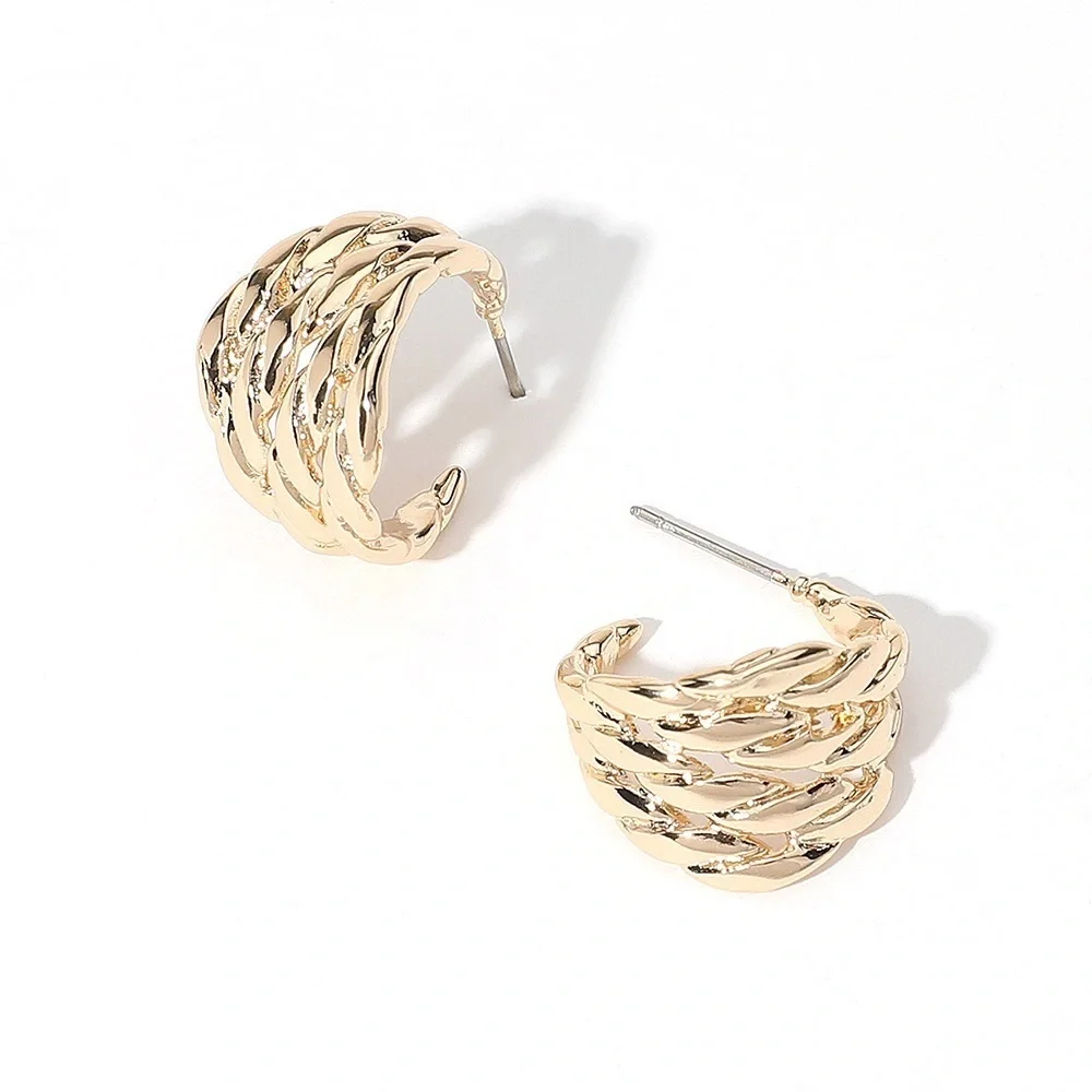 14K Gold Dipped Chunky Earrings